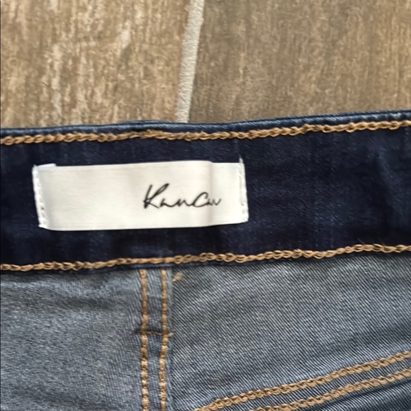 KanCan Dark Blue Distressed Jean Shorts - Picture 2 of 8